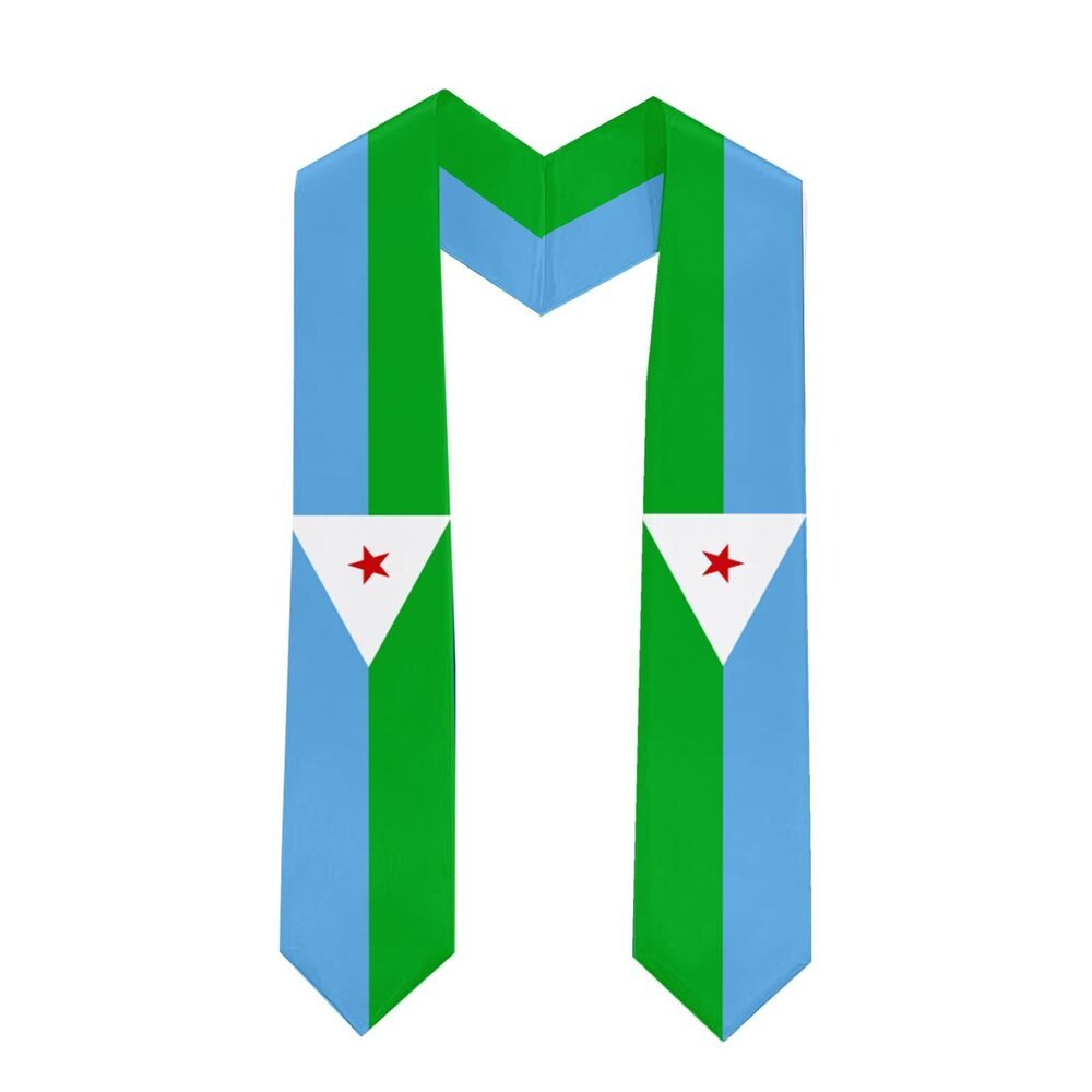 9782 Class of 2025 Djibouti Flag Graduation Stole Celebrate Your Academic